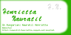 henrietta nawratil business card